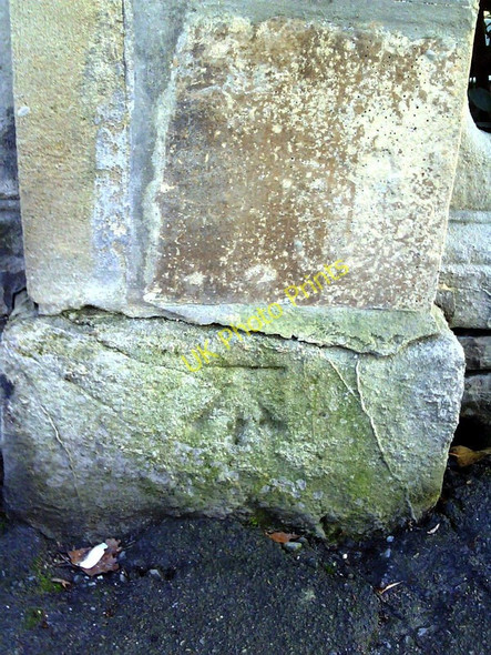 Photo 6"x4" Weathered benchmark on end of wall between #35 and #37 Bath Road Swindon\/SU1685 c2011
