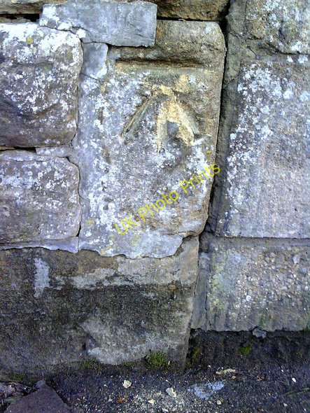 Photo 6"x4" Benchmark on end of party wall of #53\/55 Bath Road Swindon\/SU1685 c2011
