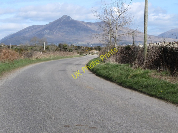 Photo 6"x4" A road bend with a view of Slieve Binnian Kilkeel c2011