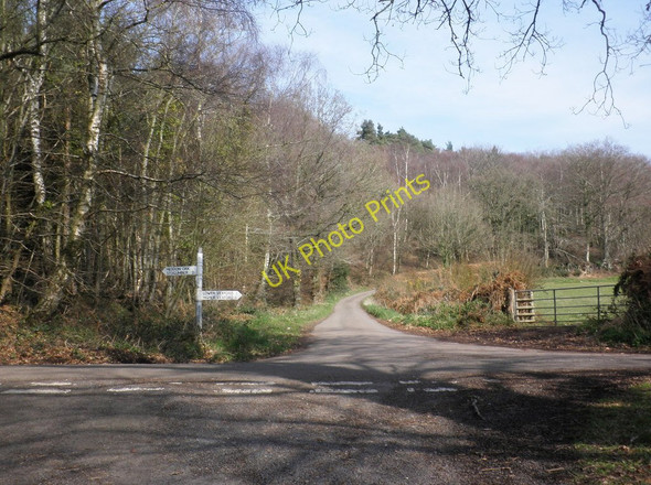 Photo 6"x4" Crossroads, in Heddon Wood Crowcombe c2011