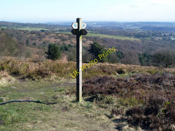 Photo 6"x4" Junction of footpath and bridleway on Blacka Moor Brick Houses c2011