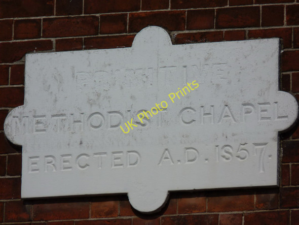 Photo 6"x4" Dedication stone in the former church Sedgley c2011