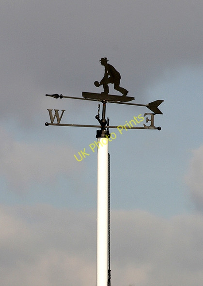 Photo 6"x4" Newtown St Boswells Bowling Club weather vane Newton St Boswells c2011
