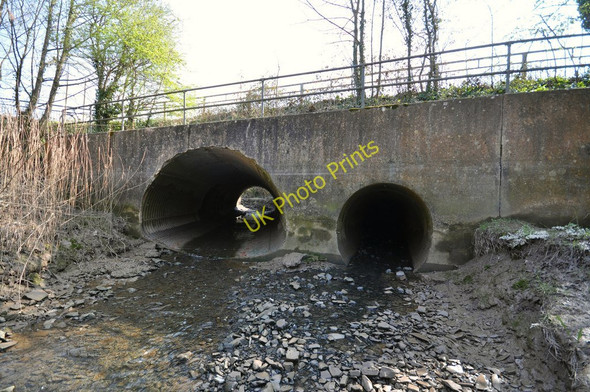 Photo 6"x4" Two streams merge under the B3233 Combrew c2011