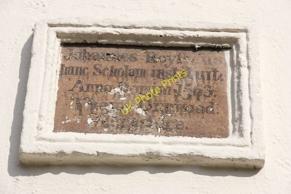 Photo 6"x4" Plaque on the free school Abingdon c2011