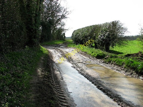 Photo 6"x4" Muddy track in Hanworth Alby Hill c2011