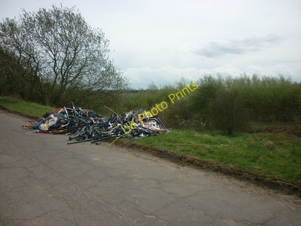 Photo 6"x4" Plastic cable covering just dumped on the road Crosby\/SE8711 c2011