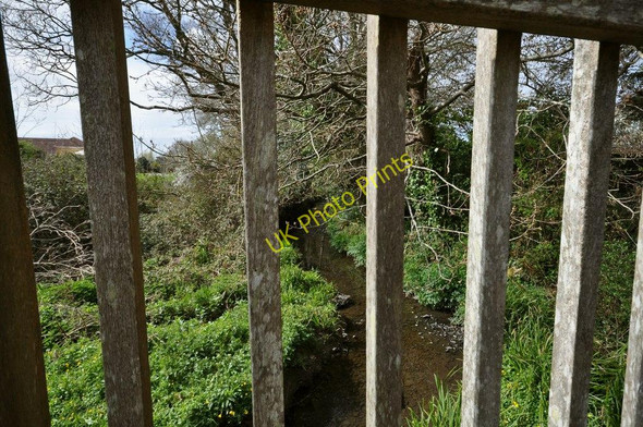 Photo 6"x4" The view downstream from a footbridge near Ley Meadow Drive Bickington\/SS5332 c2011