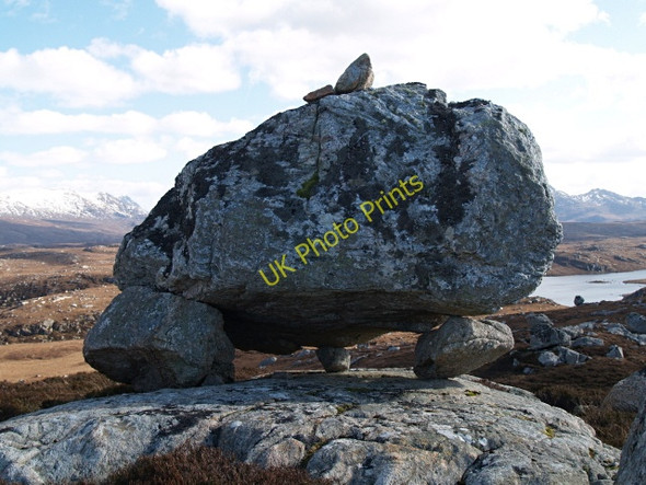 Photo 6"x4" Erratic, summit, Carn Bad na h-Achlaise Tournaig c2008
