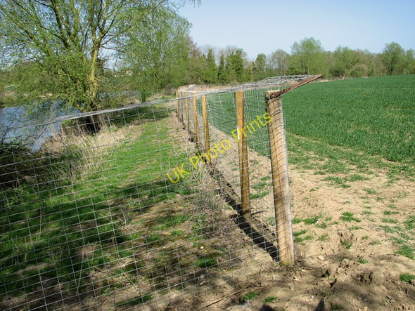Photo 6"x4" Fence surrounding unnamed lake east of Brooke Brooke\/TM2899 c2011