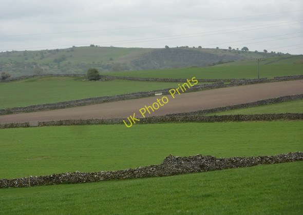 Photo 6"x4" Fields above the Griffe Grange valley Grangemill c2011