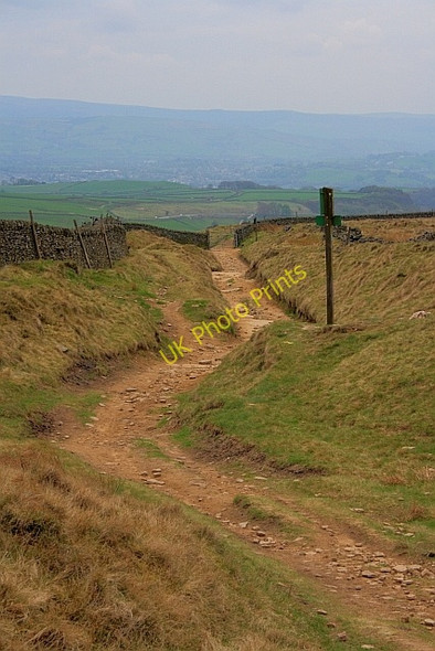 Photo 6"x4" Track Down From Rushup Edge Perryfoot c2011