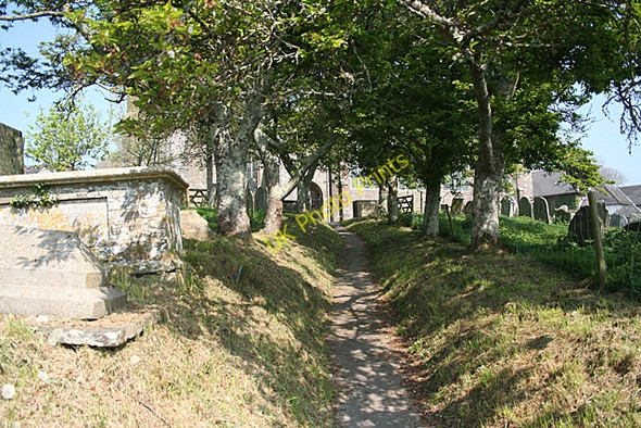 Photo 6"x4" Blackawton: churchyard path Blackawton c2011