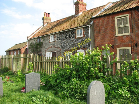 Photo 6"x4" Cottages beside the churchyard in Pakefield Lowestoft c2011 P1