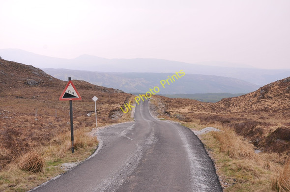 Photo 6"x4" Steep road descending to Strontian Glenhurich c2011