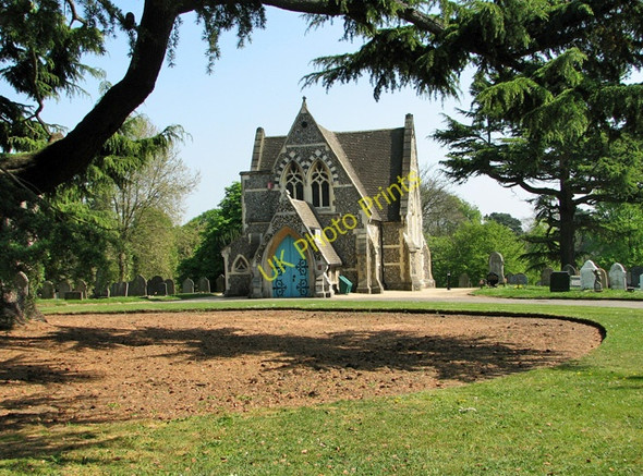 Photo 6"x4" Ipswich Old Cemetery - the Non-conformist chapel Ipswich c2011