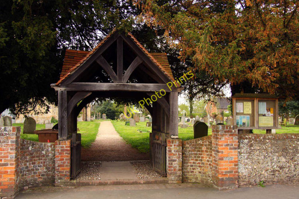 Photo 6"x4" Lych gate to St Laurence Church Warborough c2011
