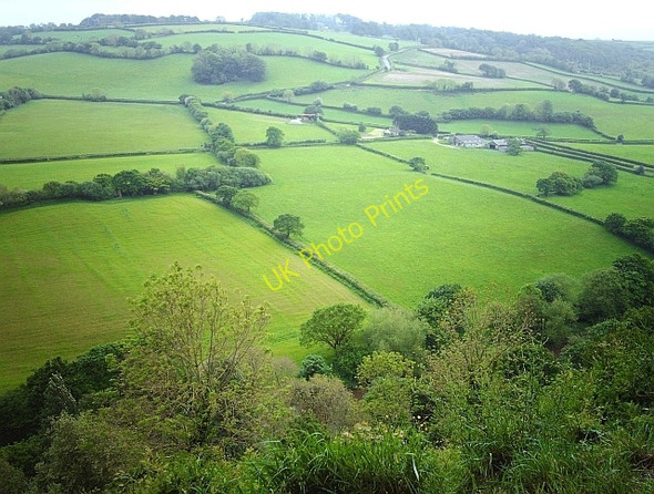 Photo 6"x4" View of fields from Castle Hill Great Torrington c2007