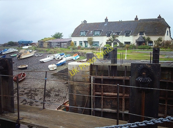 Photo 6"x4" View across the dock entrance, Porlock Weir Porlock Weir c2007