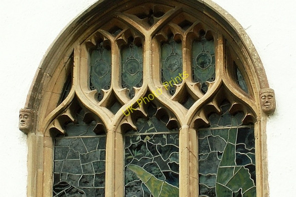 Photo 6"x4" St. Decuman's church, carved faces (1) Watchet c2007