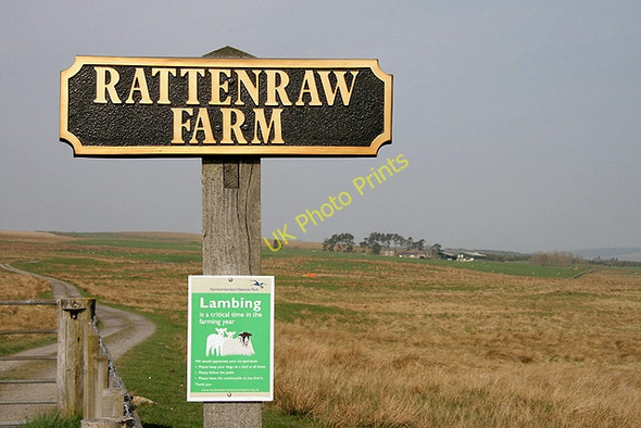 Photo 6"x4" Rattenraw Farm sign Horsley\/NY8496 c2011