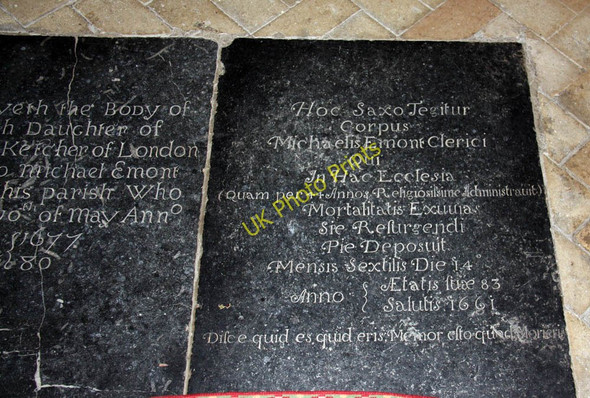 Photo 6"x4" St Nicholas, Little Saxham - Ledger slab Little Saxham c2011 P1