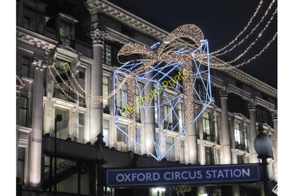 Photo 6"x4" Christmas Decorations, Oxford Circus London c2010