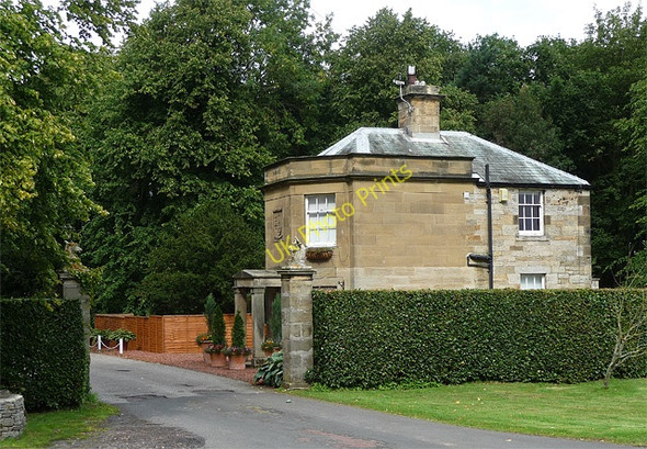 Photo 6"x4" Lodge and gates near Ogle Berwick Hill c2010