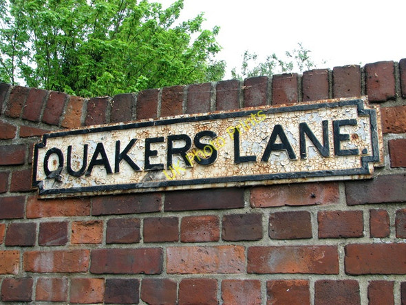 Photo 6"x4" Quakers Lane, Norwich (old street sign) Norwich c2011