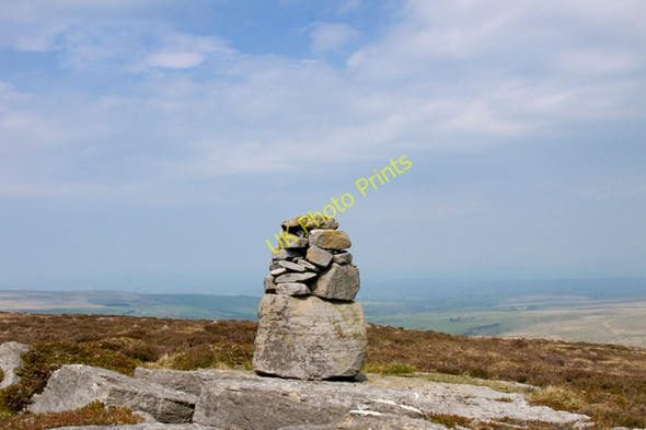 Photo 6"x4" Cairn near High Stephen's Head Rushbed Gutter c2011
