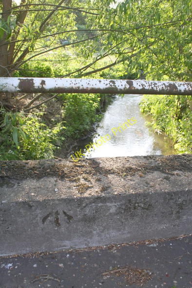 Photo 6"x4" Benchmark on low parapet of bridge over River Brain, Skitts Hill Braintree c2011