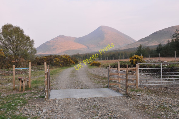 Photo 6"x4" Cattle grid on the estate road in Glen Forsa Gaodhail River c2011