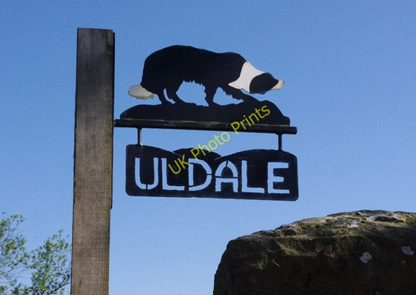 Photo 6"x4" Uldale sign Fell End\/SD7298 c2011