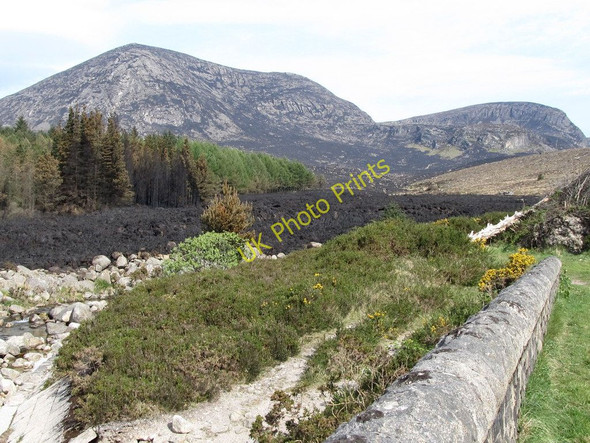 Photo 6"x4" View north up Annalong Valley from the weir Annalong c2011
