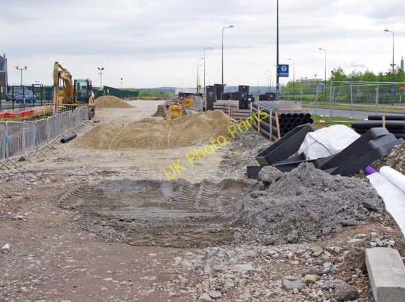 Photo 6"x4" Manchester Metrolink construction, Lord Sheldon Way, Ashton-under-Lyne Droylsden c2011