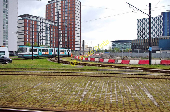 Photo 6"x4" Manchester Metrolink MediaCityUK branch, Salford Quays, Salford Salford\/SJ8098 c2011