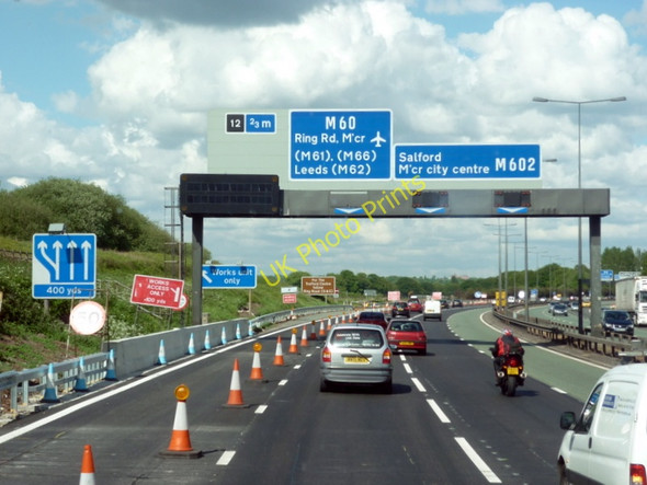 Photo 6"x4" Approaching junction 12 on the M62 east bound Peel Green c2011