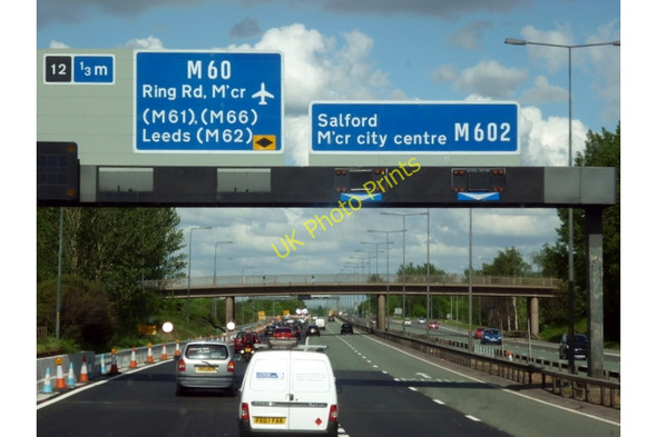 Photo 6"x4" Approaching junction 12 on the M62 east bound Peel Green c2011 P1