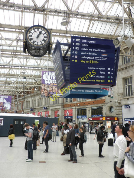 Photo 6"x4" Underneath the clock, at Waterloo Station London c2011