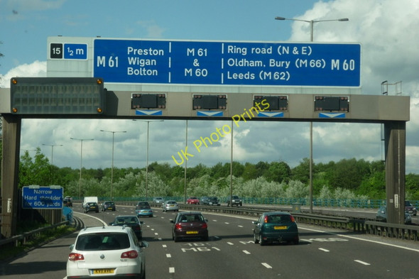 Photo 6"x4" Approaching junction 15 on the M60 clockwise Worsley\/SD7401 c2011