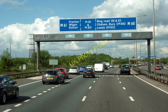 Photo 6"x4" Approaching junction 15 on the M60 clockwise Worsley\/SD7401 c2011 P1