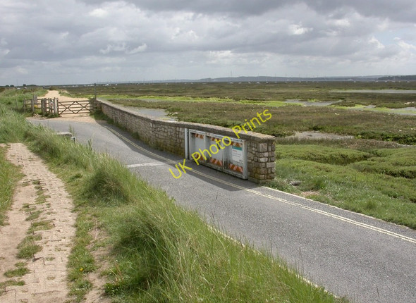 Photo 6"x4" Keyhaven, tidal defence Keyhaven c2011