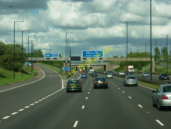 Photo 6"x4" Junction 19, M62 eastbound Heywood\/SD8510 c2011