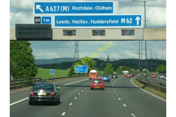 Photo 6"x4" Approaching junction 20 on the M62 eastbound Heywood\/SD8510 c2011
