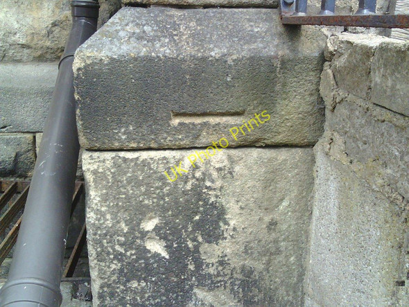 Photo 6"x4" Cut Bench Mark, Jinnah Restaurant Harrogate c2011