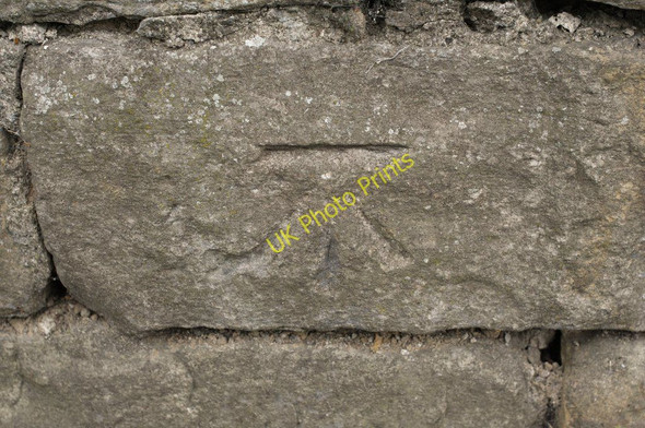 Photo 6"x4" Cut Bench Mark, Follifoot Road Burn Bridge c2011