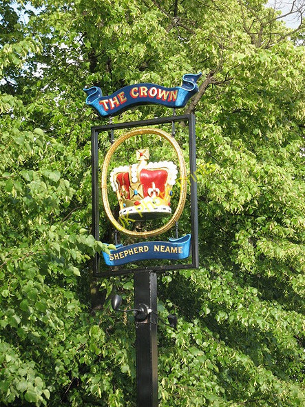 Photo 6"x4" Sign for the Crown pub Greenwich\/TQ3977 c2011