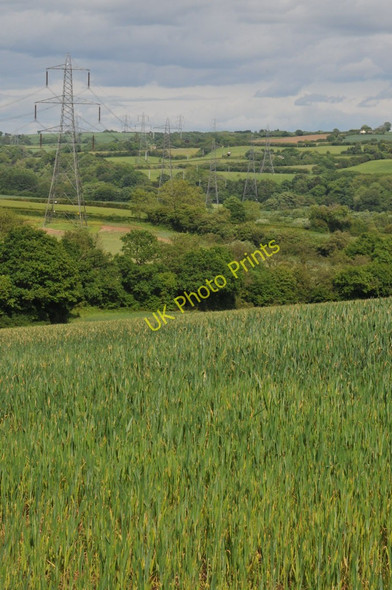 Photo 6"x4" Pylons in the Rhymney valley Began c2011