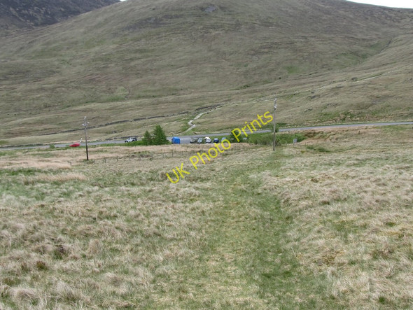Photo 6"x4" The Ott car park and Slievenaman Road from the slopes of Slievenamuck Kilcoo c2011