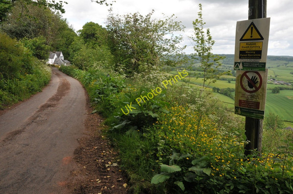 Photo 6"x4" Country road at Gaer-fawr Gaer-fawr c2011
